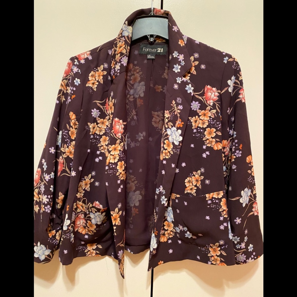 Floral casual blazer
